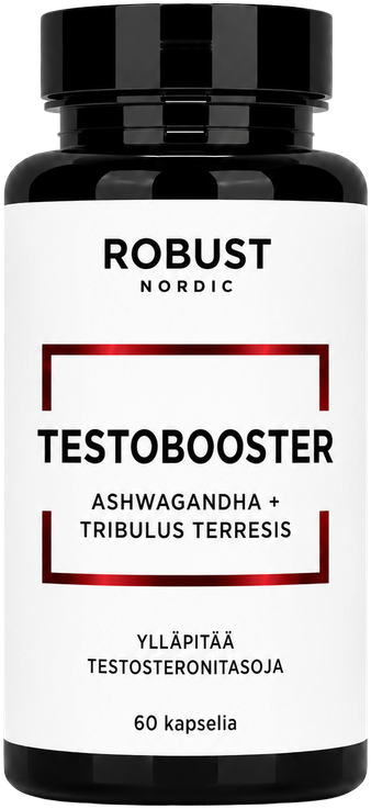 Testobooster, Kasviuutteita, sinkkiä ja D3-vitamiinia aktiiviseen elämäntapaan.
