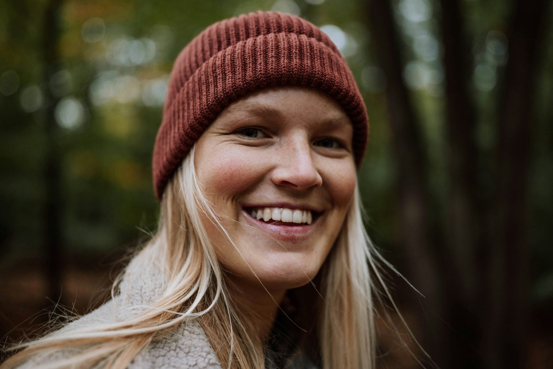 Woman in a Finnish forest
