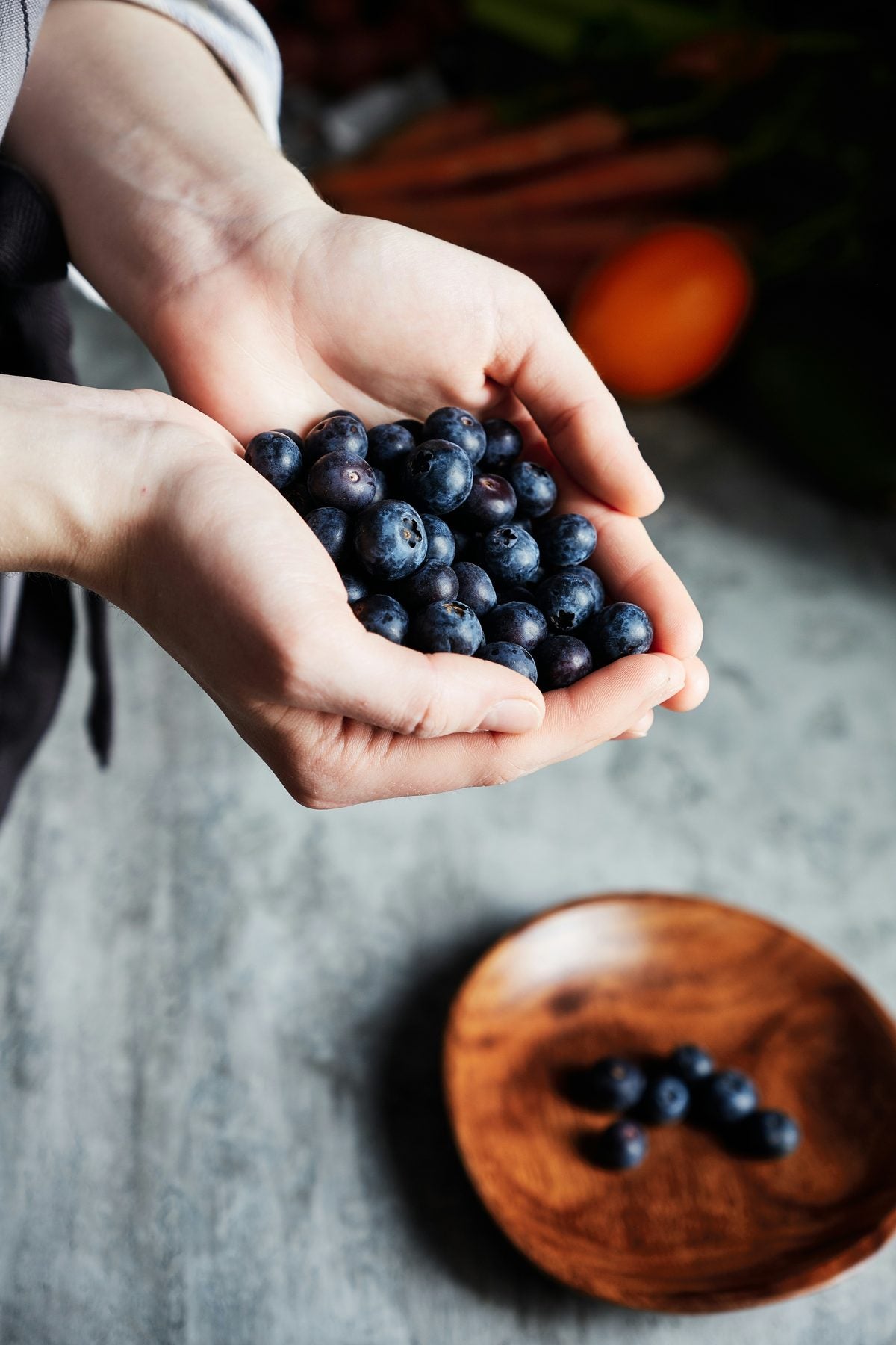 Blueberries in hand